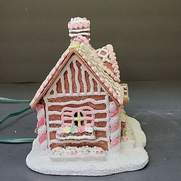 VINTAGE 1992 Glitter & Illuminated Gingerbread House by Silvestri / ML Dooly - Picture 4 of 8